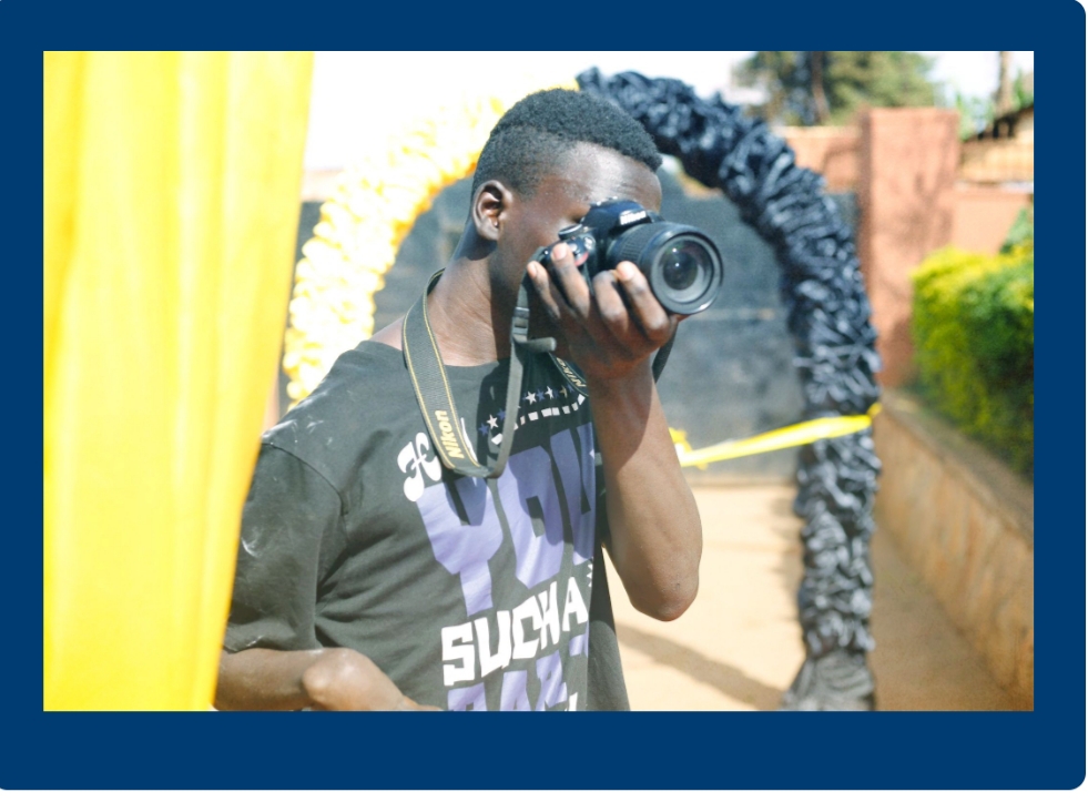 Kato, a youth with physical diabilities is one our beneficiary of the videography and photography skills training.